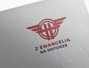 Projekt graficzny, nazwa firmy, tworzenie logo firm Logo akcji - Z Ewangelią na motorze - stone