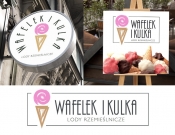 Projekt graficzny, nazwa firmy, tworzenie logo firm Logo lodziarni Wafelek i Kulka - timur