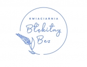 projektowanie logo oraz grafiki online logo kwiaciarni "Błękitny bez"