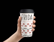 Projekt graficzny, nazwa firmy, tworzenie logo firm Logo dla kawiarni Frida Art Café - JEDNOSTKA  KREATYWNA