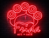 Projekt graficzny, nazwa firmy, tworzenie logo firm Logo dla kawiarni Frida Art Café - asia7d