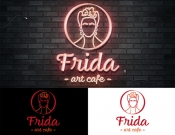 Projekt graficzny, nazwa firmy, tworzenie logo firm Logo dla kawiarni Frida Art Café - DixxieR