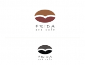 Projekt graficzny, nazwa firmy, tworzenie logo firm Logo dla kawiarni Frida Art Café - Zalogowany