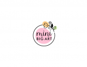 Projekt graficzny, nazwa firmy, tworzenie logo firm MINI BIG ART kokardki opaski spinki - TragicMagic