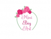 Projekt graficzny, nazwa firmy, tworzenie logo firm MINI BIG ART kokardki opaski spinki - Amonika
