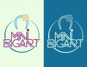 Projekt graficzny, nazwa firmy, tworzenie logo firm MINI BIG ART kokardki opaski spinki - Piotr_dtp