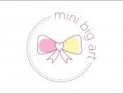 Projekt graficzny, nazwa firmy, tworzenie logo firm MINI BIG ART kokardki opaski spinki - Studio_nadu 
