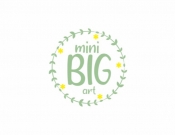 Projekt graficzny, nazwa firmy, tworzenie logo firm MINI BIG ART kokardki opaski spinki - AK Graphic