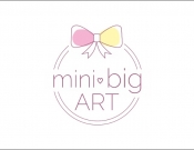 Projekt graficzny, nazwa firmy, tworzenie logo firm MINI BIG ART kokardki opaski spinki - Studio_nadu 