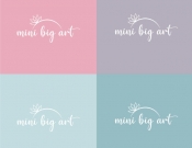 Projekt graficzny, nazwa firmy, tworzenie logo firm MINI BIG ART kokardki opaski spinki - wisniaa12