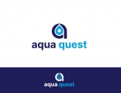 Projekt graficzny, nazwa firmy, tworzenie logo firm AQUA QUEST - stone