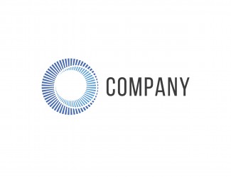 Projekt graficzny logo dla firmy online świecący krąg