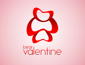 Projekt graficzny logo dla firmy online Walentynkowy niedźwiedź 
