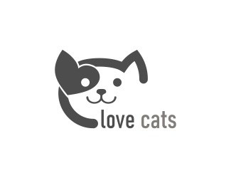 Projektowanie logo dla firm online love cats