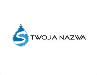 Projekt graficzny logo dla firmy online kropla wody