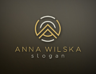 Projekt logo dla firmy AW inicjały | Projektowanie logo