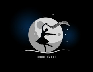 Projekt graficzny logo dla firmy online moon dance