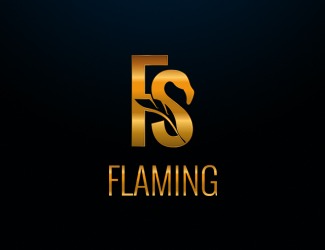 Projekt graficzny logo dla firmy online F flaming