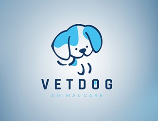 Projektowanie logo dla firm online VETDOG - logo z psem