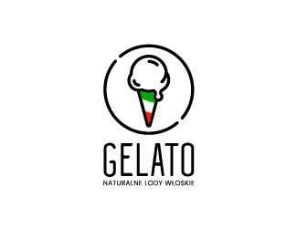 Projekt logo dla firmy Gelato Lodziarnia | Projektowanie logo