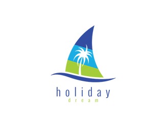 Projekt graficzny logo dla firmy online holiday dream