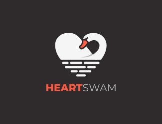 Projekt graficzny logo dla firmy online Heart Swam