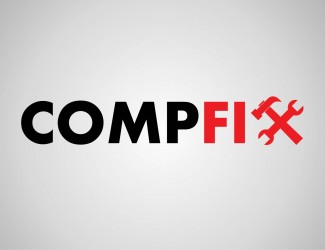 Projekt logo dla firmy Compfix | Projektowanie logo
