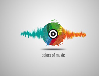 Projekt logo dla firmy colors of music | Projektowanie logo