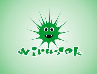 Projekt graficzny logo dla firmy online Wirusek