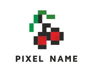 Pixel cherries - projektowanie logo - konkurs graficzny