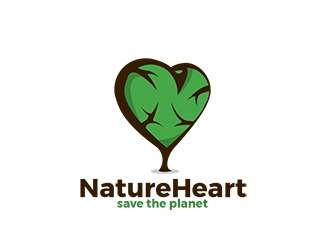 Projekt logo dla firmy Serce Natury | Projektowanie logo