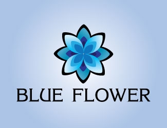 Projekt logo dla firmy Blue flower | Projektowanie logo