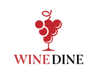 Projektowanie logo dla firm online Wine & Dine