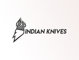 Projekt graficzny logo dla firmy online Indiańskie Noże