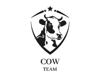 Projekt graficzny logo dla firmy online cow team