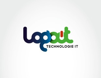 Projekt graficzny logo dla firmy online LOG OUT it brand