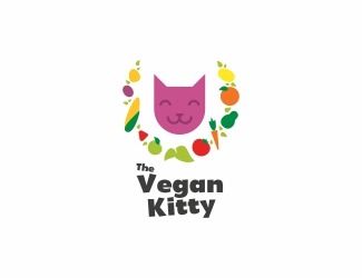 Projekt logo dla firmy Kot Wegan | Projektowanie logo
