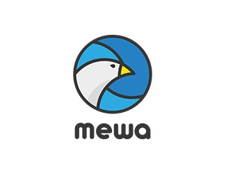 Projekt graficzny logo dla firmy online Mewa