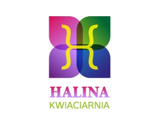 Projekt logo dla firmy kwiaciarnia Halina | Projektowanie logo