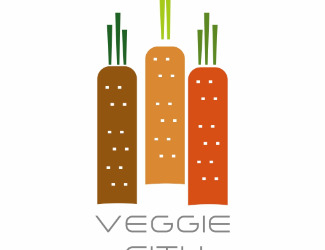 Projekt graficzny logo dla firmy online veggie city