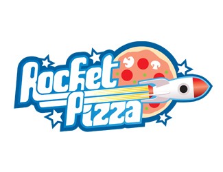 Projekt logo dla firmy Rocket Pizza | Projektowanie logo
