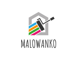 Projekt logo dla firmy Malowanko | Projektowanie logo