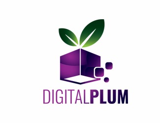 Projekt graficzny logo dla firmy online plum