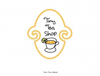 Tiny Tea Shop - projektowanie logo - konkurs graficzny