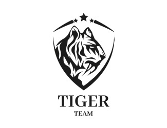 Projekt graficzny logo dla firmy online tiger team