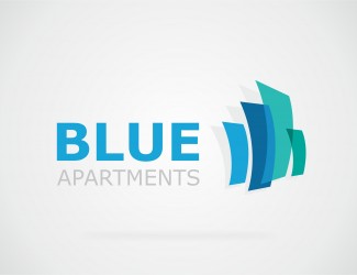 Projekt graficzny logo dla firmy online blue apartments