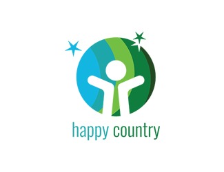 Projekt graficzny logo dla firmy online happy country