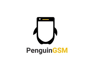 Projektowanie logo dla firm online Pingwin GSM