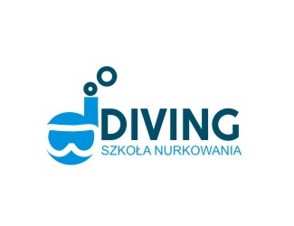 Projekt logo dla firmy Diwing | Projektowanie logo