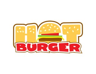 Projektowanie logo dla firm online HOT BURGER